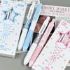 4Pcs Lace Ribbon Gel Inks Pen Retractable Gel Pen Ergonomic Grip 0.5MM Tip Fast Drying Inks for Office School Supplies