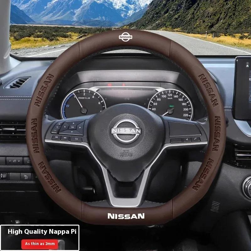 CFFWJL1 Car Steering Wheel Cover Nissan Qashqai Juke X-Trail Patrol Note Leaf Altima Maxima Micra Murano Rogue Pulsar Sentra Teana Tiida