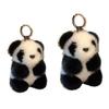 1/2Pcs Plush Panda Keychain Pendant Wallet Key Ring Car Key Holder Lightweight Soft Bag Pendant Panda Key Ring