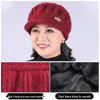 Mom's Warm Pumpkin Wool Hat: Velvet-Lined, Fashionable Knit for Middle-Aged & Elderly