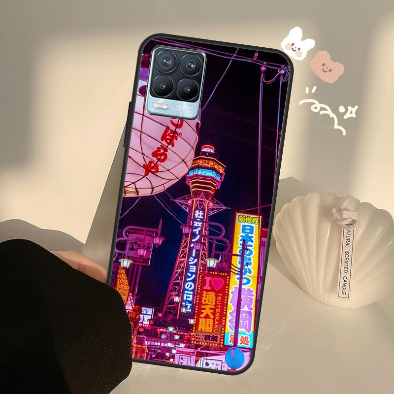 

Неоновый Синий Киберпанк Токио Чехол Для Realme GT7 Pro GT6 C65 C67 C61 C53 C55 C51 C25 C63 C71 C75 11 12 13 14 15 Pro Plus Realme C55