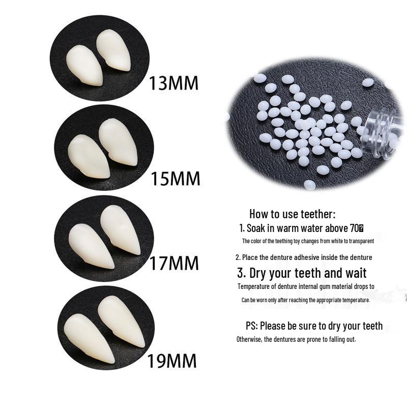 COS Props Halloween Demon & Vampire Small Blue Teeth - Okumura Rin Exorcist Yokai