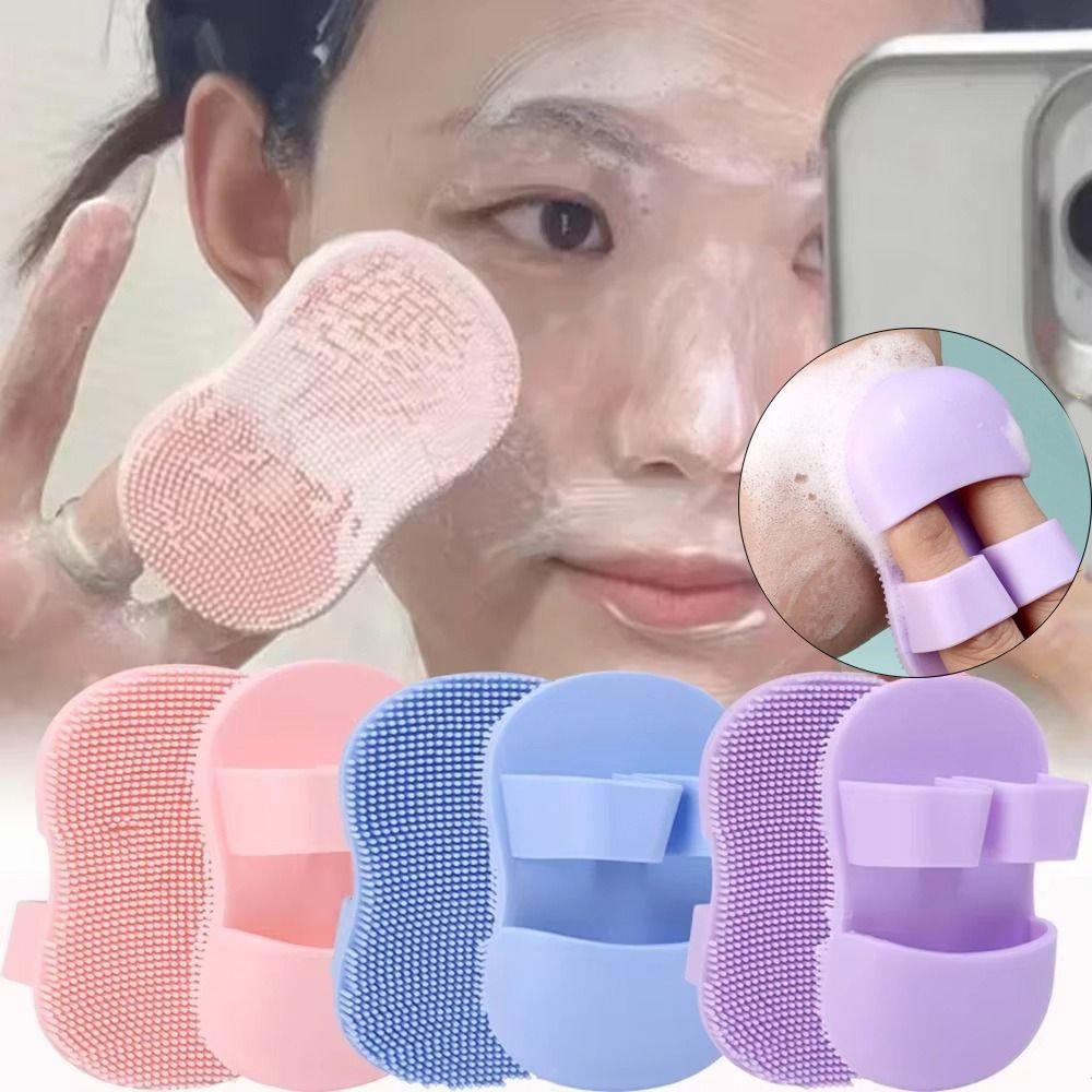 Soft Face Exfoliator Brush Silicone Face Scrubber Facial Cleansing Massage Brush Skin Care Tool