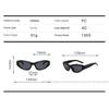 New Y2K Sports Punk Sunglasses Women Brand Designer Oval Goggle Men Luxury Sun Glasses UV400 Colorful Mirror Fashion Eyewear