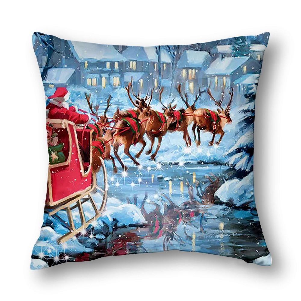 Christmas Decor Cushion Cover Winter Decor Bed Decor Pillow Cover Sofa Decor Cushion Cover Home Decor 40X40 45X45 50X50 60X60Cm
