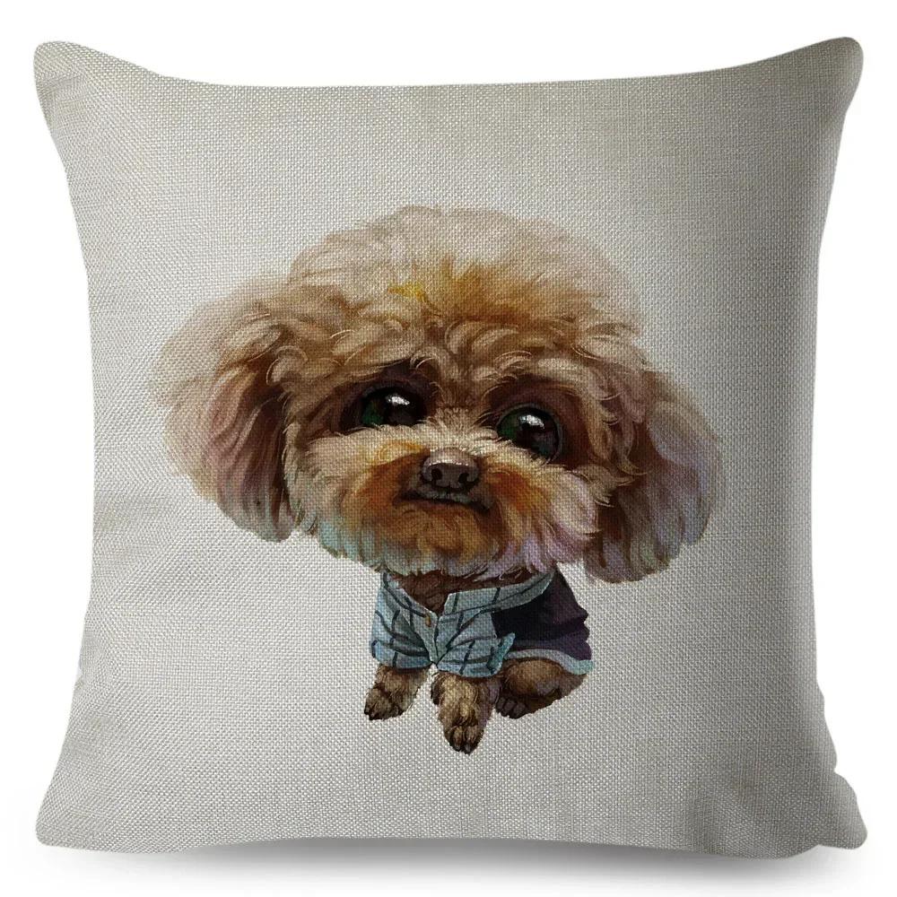 Cute Cartoon Animal Pillowcase Watercolor Animal Cushion Cover Living Room Bedroom Sofa Linen Decorative Pillowcase