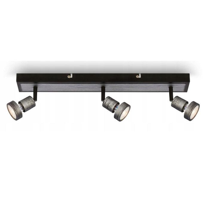 Reflektor sufitowy led lampa spot 3xgu10 obracane klosze - salon pokój