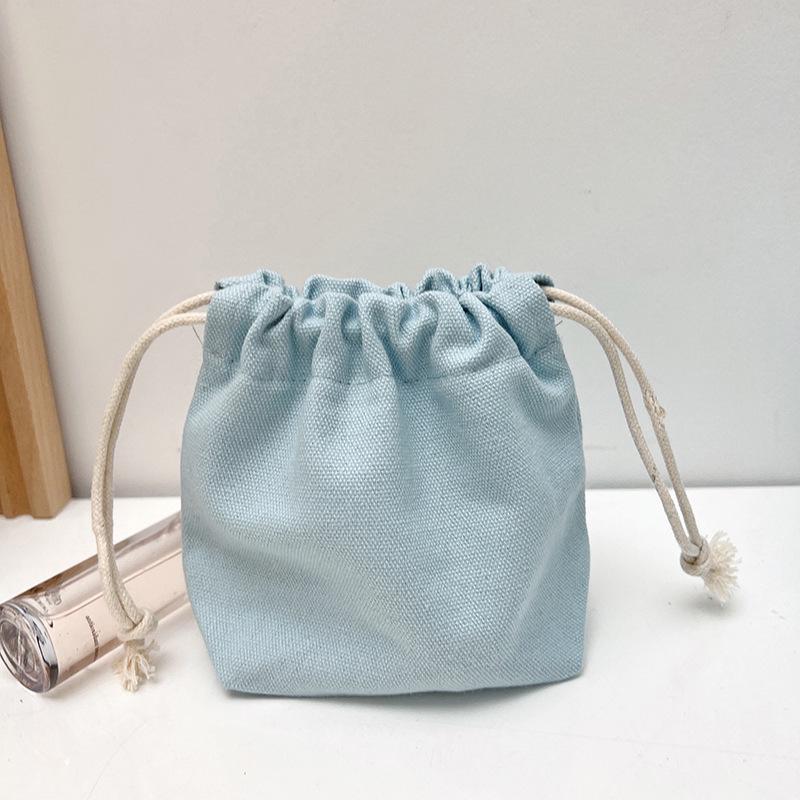 

3D Canvas Makeup Bag: Lipstick, Keys, Coins, Women s Drawstring, Dustproof Inner Bag.