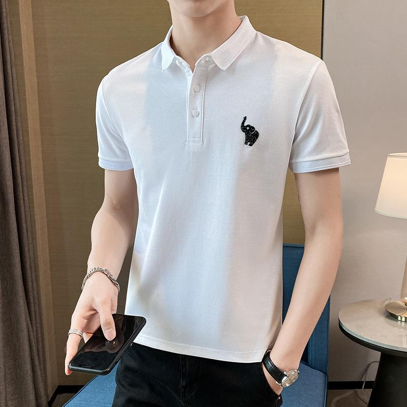 Short Sleeve Korean Thin Solid Color Men 'S Casual Summer Polo Shirt