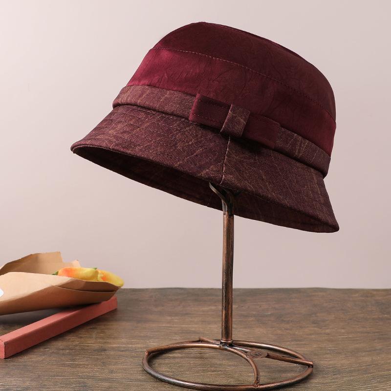 New Mother Hat Autumn and Winter Casual Versatile Ladies Bucket Hat Elderly Grandmother Old Lady Warm Basin Hat