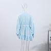Casual Shirt Mini Dress Women Loose V-neck Buttons Dresses Lady Full Sleeve Spring Summer Above Knee Solid Robe Woman Streetwear