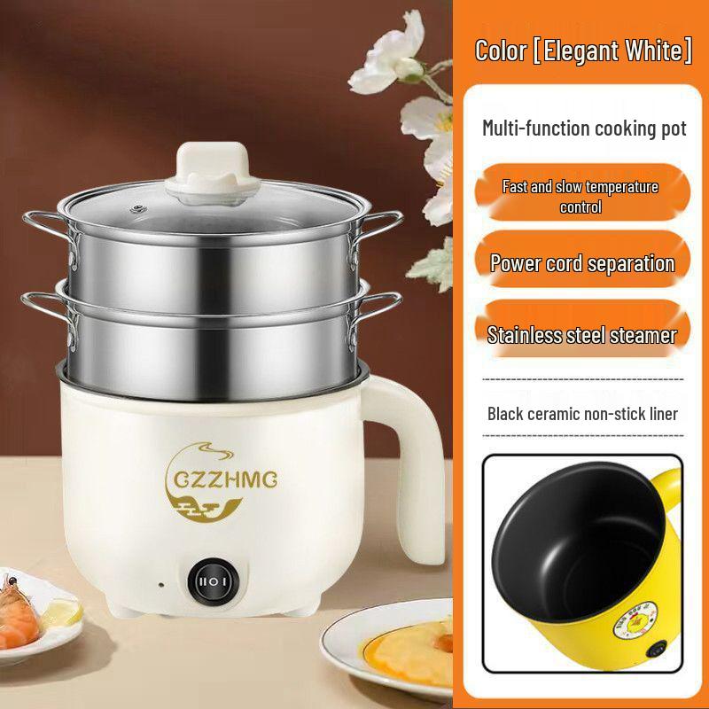 Multifunctional Electric Cooking Pot: Mini Rice Cooker & Stir-Fry Hot Pot for Student Dorms