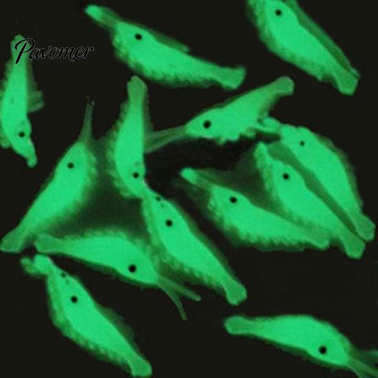 20Pcs 4cm Luminous Silicone Artificial Shrimp Fishing Lure Soft Bait Tackle Tool