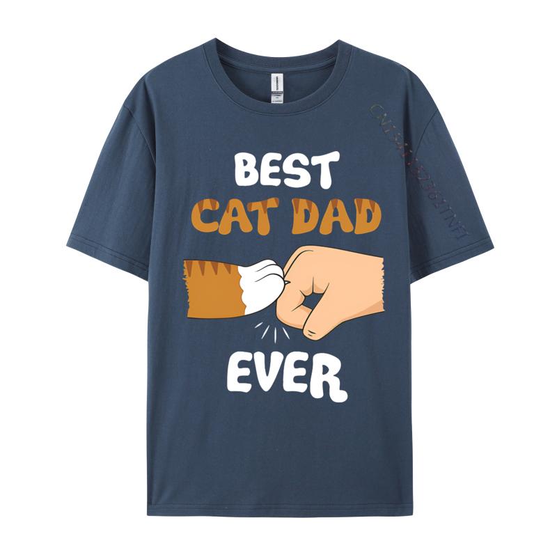 T-Shirt für Männer Bester Katzenpapa aller Zeiten Vatertag T-Shirts Baumwolle Oberteile T-Shirts Rundhals Herrenbekleidung Übergröße