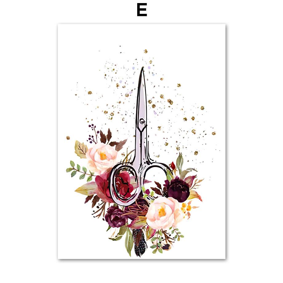Black Nail Tech Manicure Pedicure Wall Art Canvas Painting Nordic Fashion Poster And Prints Wall Pictures For Beauty Salon Decor