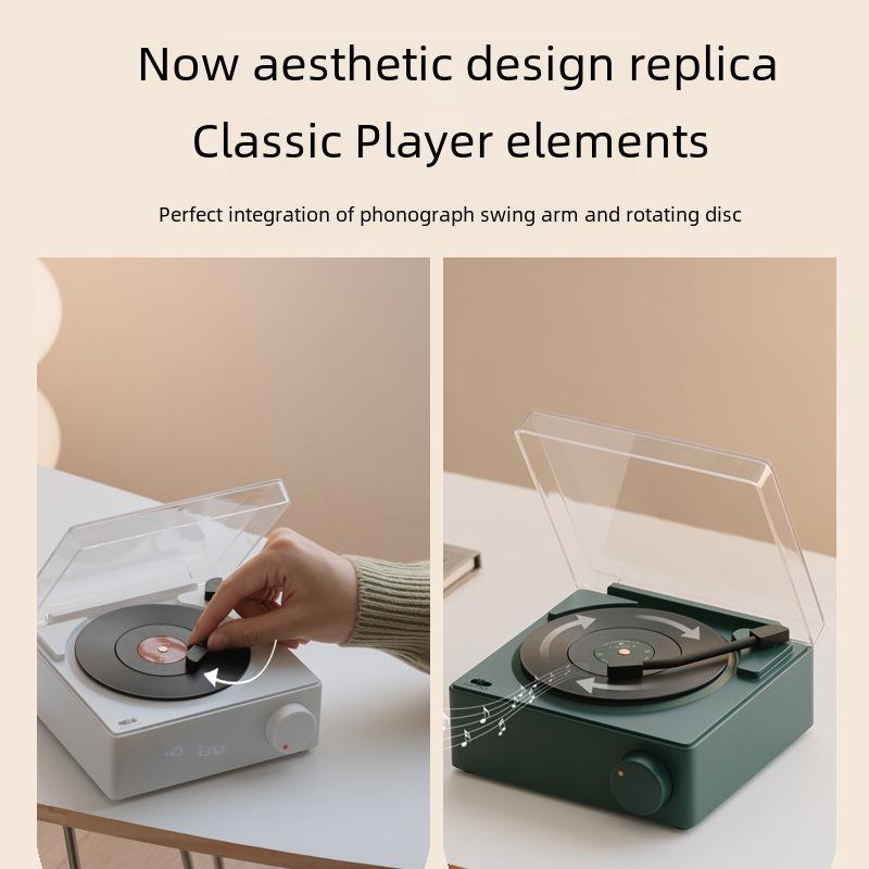 Kreativer Atomic Schallplattenspieler mit Bluetooth: Multifunktions-Wecker, Lautsprecher, Audio-Karte, Intelligentes Drahtloses Desktop-Gerät