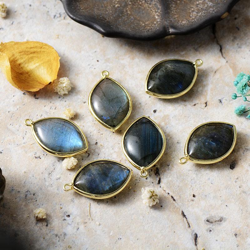 Premium Bohemian Light Luxury Water Drop Natural Elongated Stone Earrings Earrings Popular Jewelry
