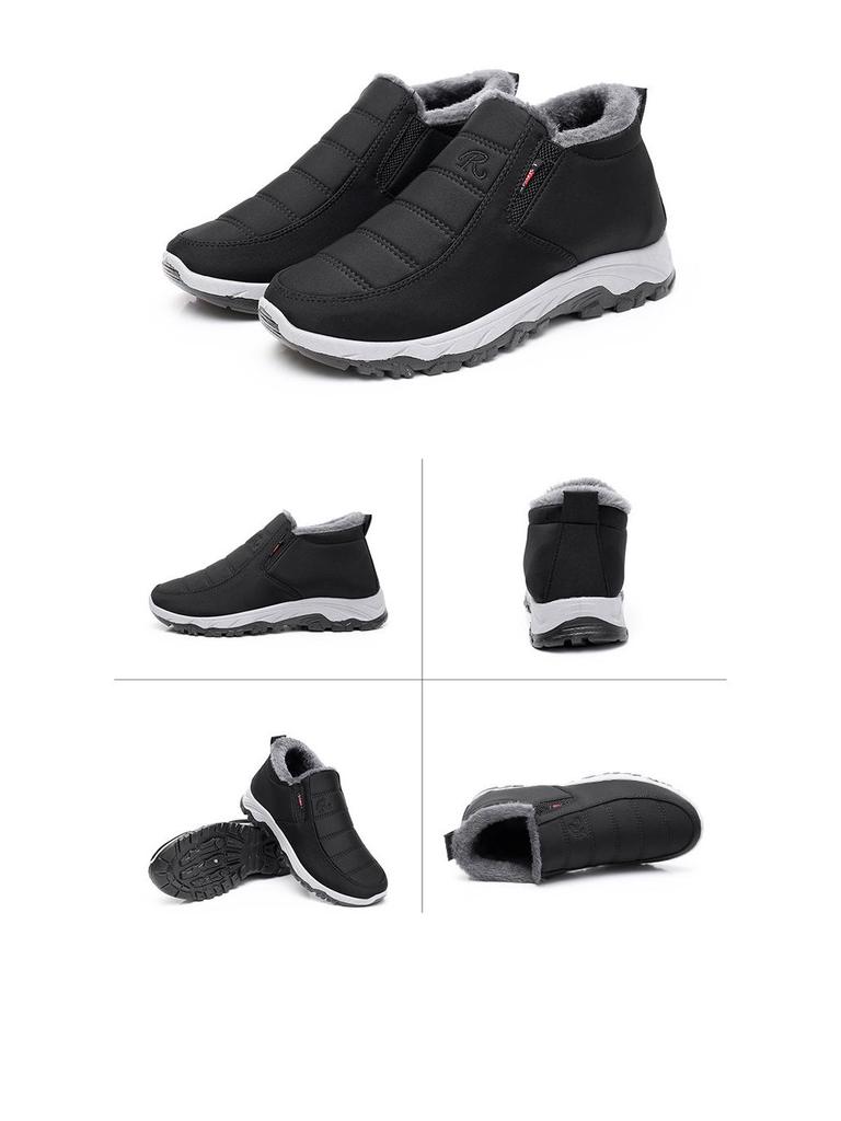 2024 Winter Unisex Old Beijing Cotton Snow Boots with Warm Velvet Lining for Adults