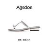 Augustine French slippers women's wear 2025 new summer temperament with skirt fashion high-end sandals