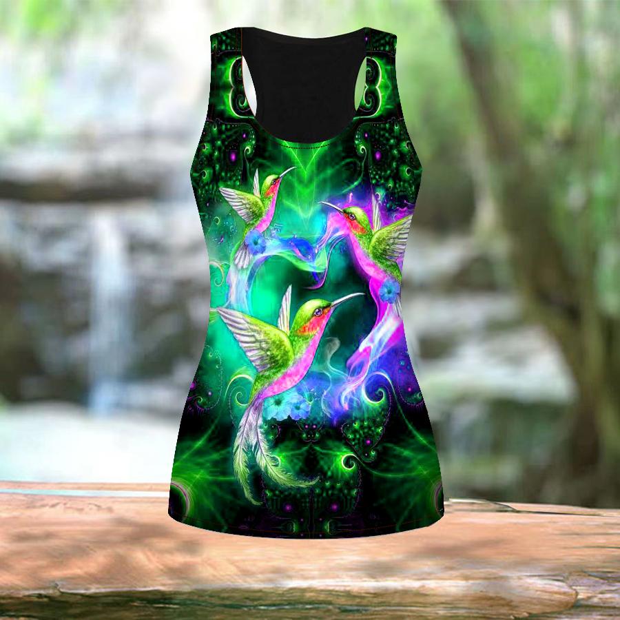 

Женские летние спортивные рубашки с 3D разноцветным принтом птиц для занятий йогой и тренажерным залом, жилеты больших размеров XS зелёный