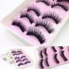 5Pairs Beauty Wispies Natural Long Thick Soft Fake False Handmade Eyelashes