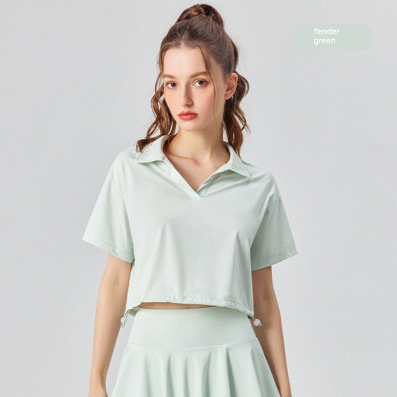 

Футболка с коротким рукавом в стиле Pure Desire, повседневная, солнцезащитная, быстросохнущая, для йоги Tender green L