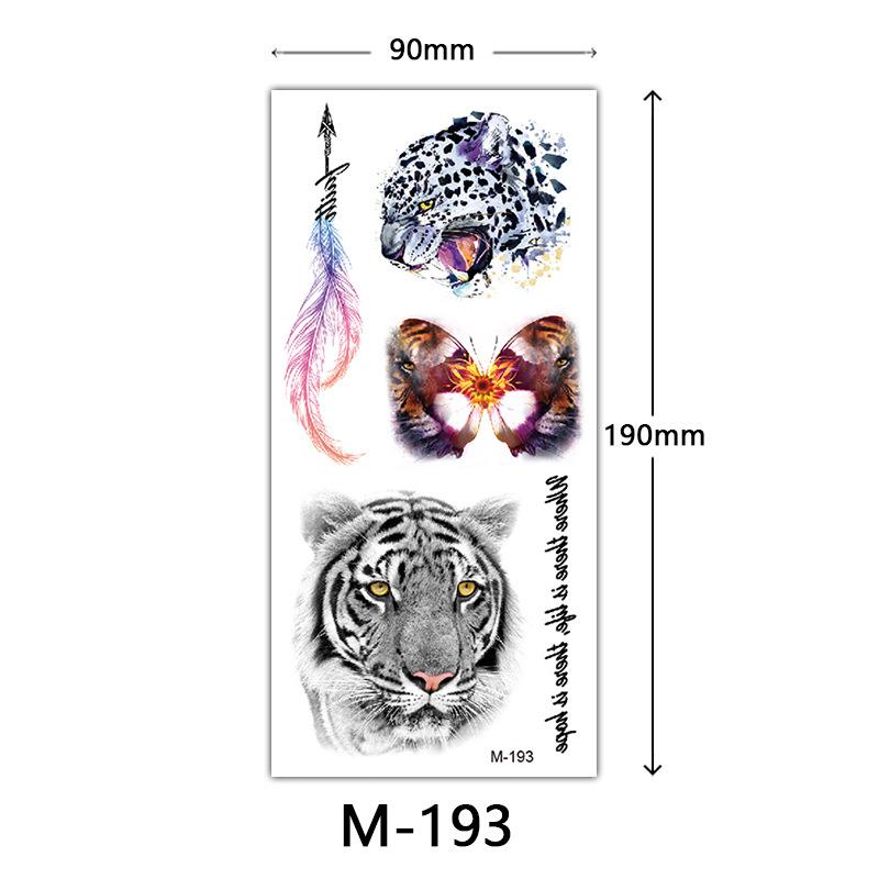 Wasserdichtes dreidimensionales Farbdruck-Tattoo-Sticker, Schmetterling Blume Tier Tattoo