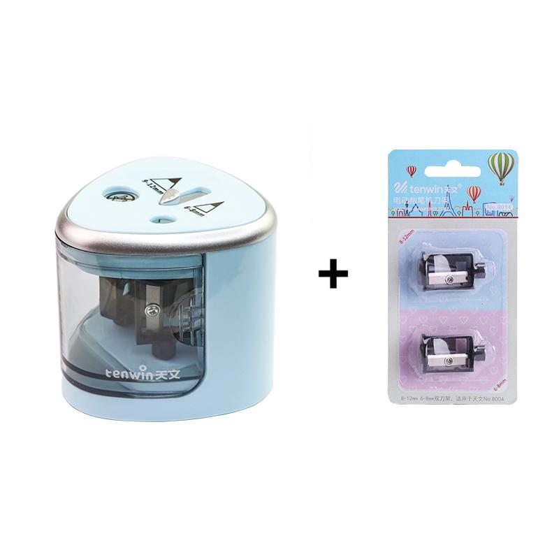 Tenwin Automatic pencil sharpener Two-hole Electric Switch Pencil Sharpener stationery Home Office School Supplies
