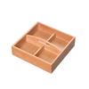 Wooden Multi-Compartment Tea Tray & Snack Plate