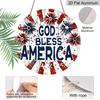 2D Flat, 1pc Decoration Celebrating American Independence Day on July 4Th, Featuring a Red And Blue Striped Pattern.This Aluminum Sign Is Perfect for
