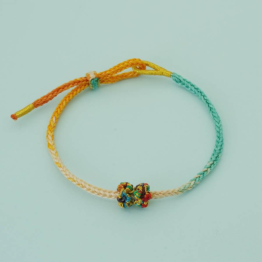 New 3 Colors Handmade Chinese Style Adjustable Rope Bracelet For Women Fashion Casual Accessory Lucky String Friendship Braslet