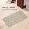 Retro Flower Style Soft Flannel Doormat Kitchen Mat Anti Slip Water Absorb Carpet 40*60cm (1)