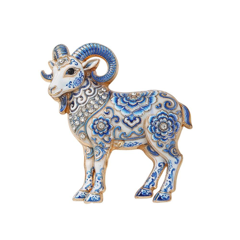 Elegant Sheep Brooch Enamel Painted Fashion Brooch Pin Durable Lapel Pin Easter Outfit Decoration