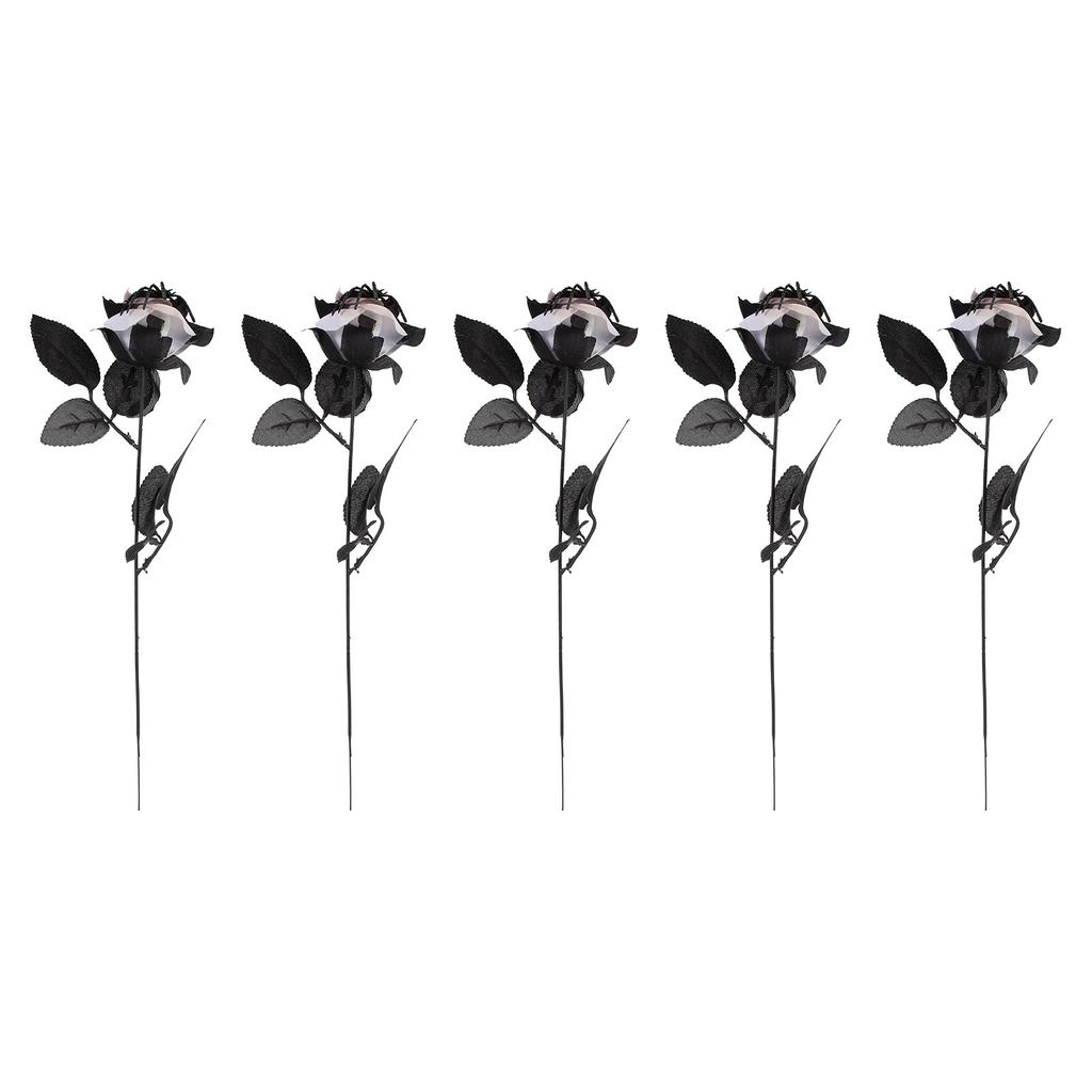 5 Pcs Artificial Flower Decoration Room Halloween Window Decorations Spiders Fake Flowers for Rose
