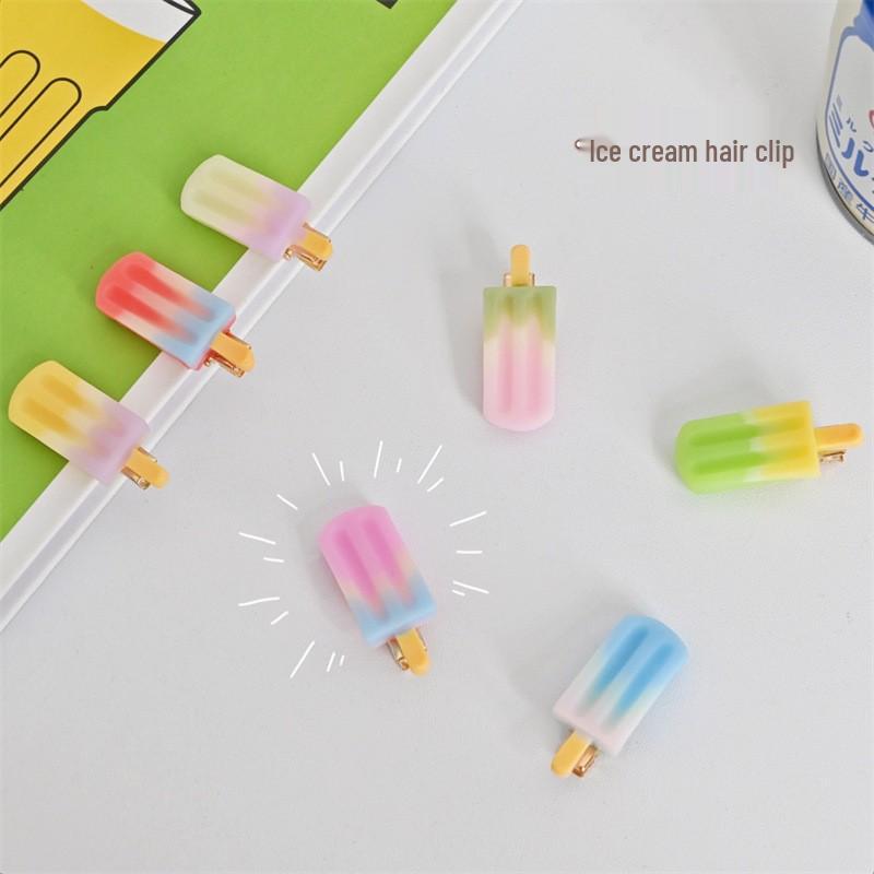 Colorful Ice Cream Hair Clip for Women and Kids – Summer Side Bangs Hairpin