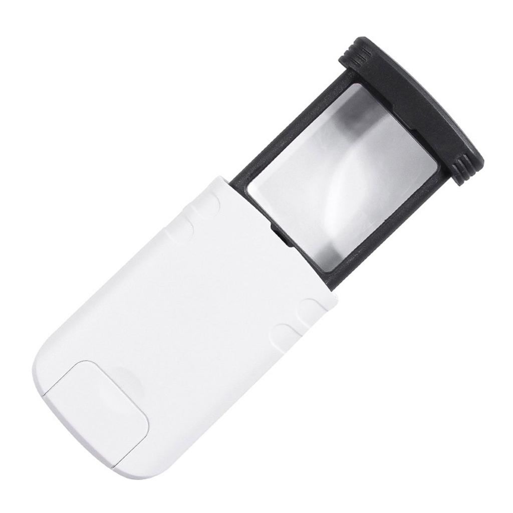 Folding Handheld Magnifying Glass with Illuminated LED Pocket Magnifier for Macular Degeneration & Small Print Reading
