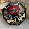 1PC Viking Theme Umbrella Portable Folding Umbrella Iron Frame Hole Bone Structure Outdoor Home Umbrella A6