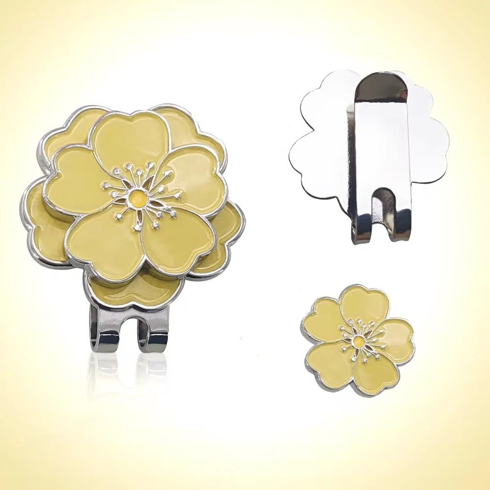 Flower Shaped Golf Cap Clip Magnetic Golf Hat Marker Outdoor Sports Golf Ball Mark  Jewelry Gift
