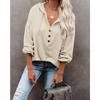 Spring and Autumn Women's Hoodie Blouse Long Sleeve Top Casual Loose Solid Color Hoodie Sweatshirt