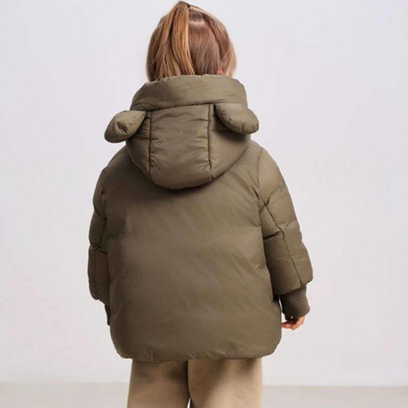Cute Bear Down Jacket New Winter Children's Warm White Duck Down Jacket