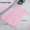 Suction-Cup Non-Slip Bath Mat 17x30inch Quick-Drain Massage Round-Hole Bathroom Shower Kitchen Balcony Elderly Home Bath Decor