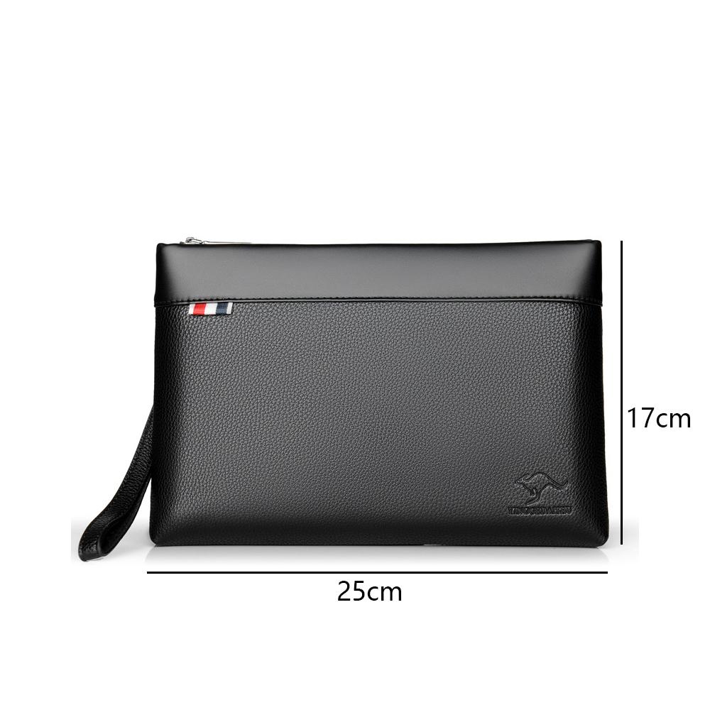Soft Leather Men Bags Fashion Business Clutch Bag Casual Travel handbag Phone Purse Designer for Male Birthday Gift