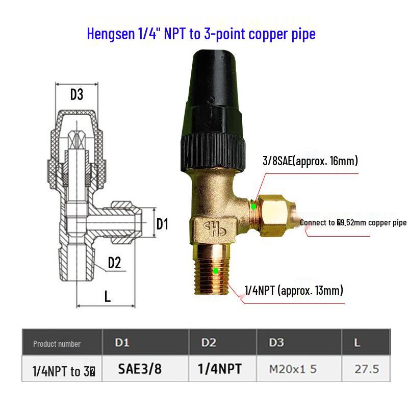 Refrigeration Equipment Right Angle Copper Valve: 6-19 Manual Stop Valve for Air Conditioning Liquid Storage