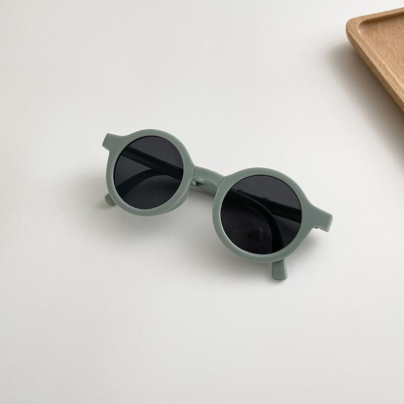 Retro Foldable Round Sunglasses For Kids Boys Girls Vintage Children Sun Folding Glasses Cute Portable Goggles Eyewear