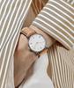 Leather Watch Band with Inner Rubber Breathable Hybrid Quick Release Watch Strap Wristwatch Strap Smartwatch Strap Unisex Silver [BINLUN] (Light