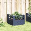 VidaXL Planter with Stakes, Flower Box, Plant Pot, Flower Box Garden Terrace Patio Outdoor, Blue Gray 368009