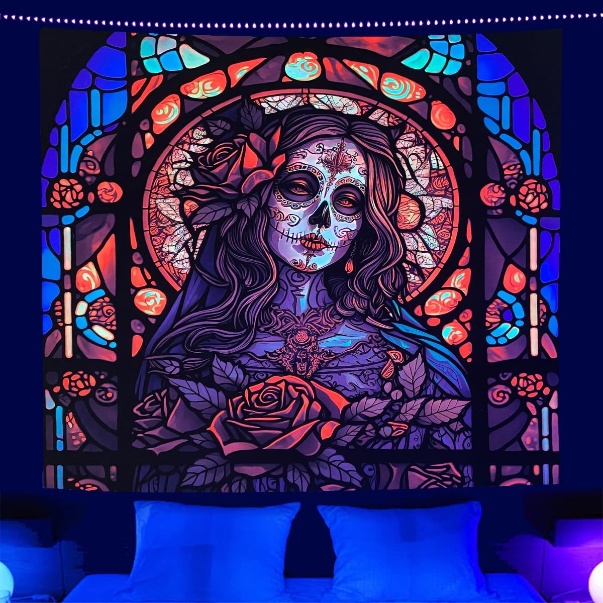Tapestry dixutzi dark night skull wall 75x100