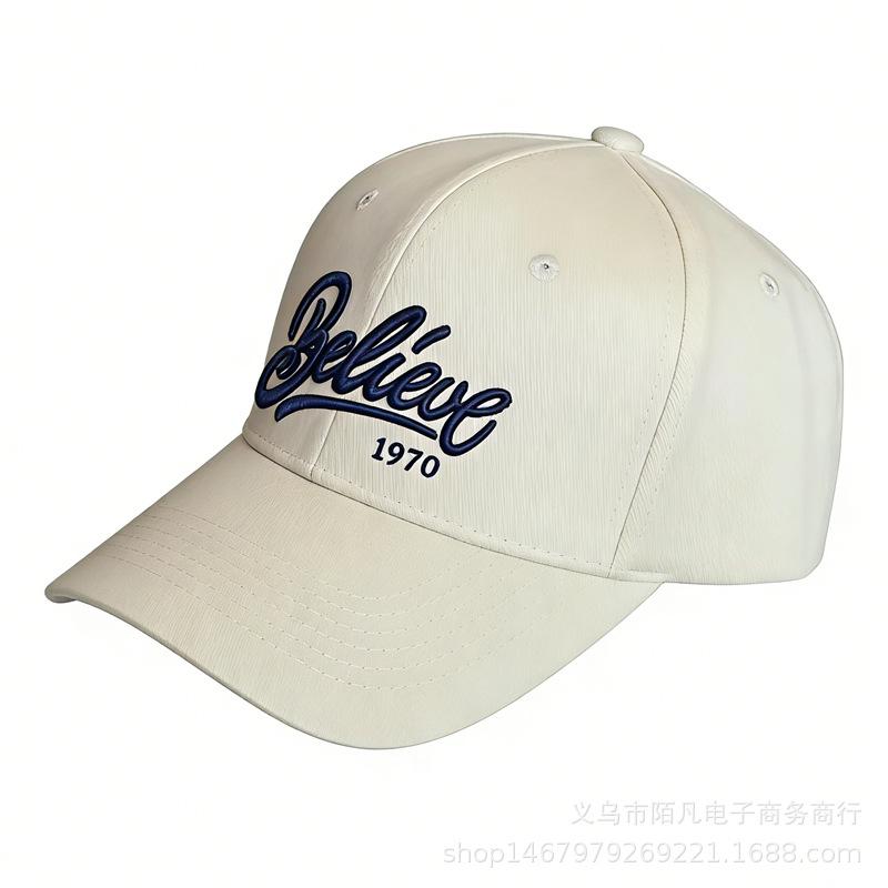 Spring and summer new letter embroidered baseball cap men's and women's fashion versatile trend sun hat travel sun protection cap