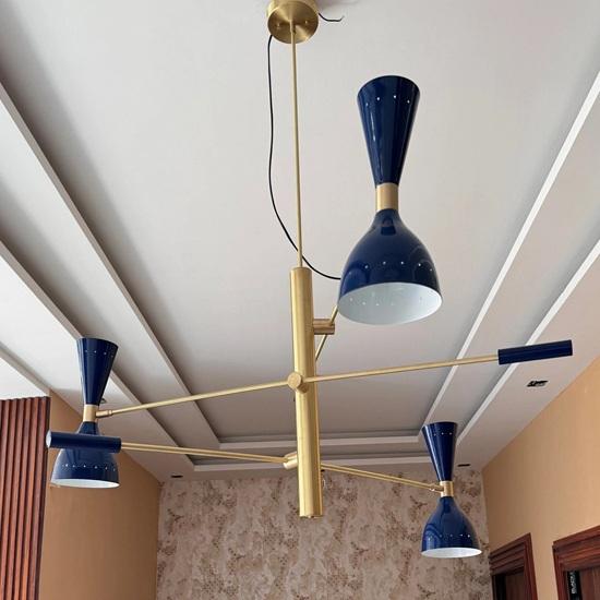 109.22 cm Brass Sputnik Chandelier Mid Century Modern Light Fixture Decorative Gift