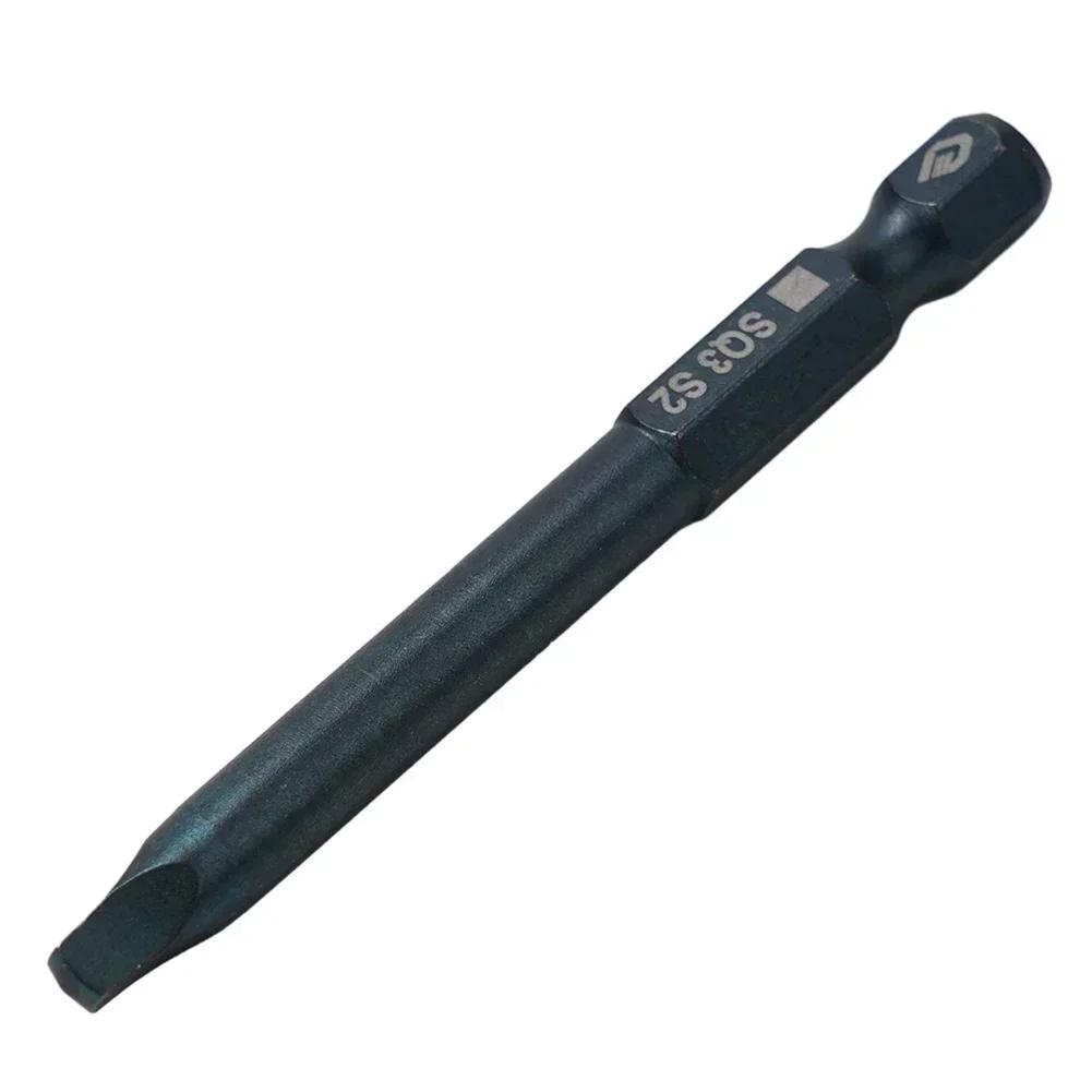 1 Pc Square Head Magnetic Screwdriver Bit SQ0 SQ1 SQ2 SQ3 65mm Length 6.35mm Hex Shank For Electric Screwdriver Drill Tool Parts